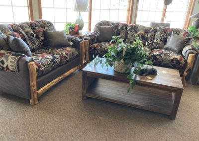 view of the sofa set in the room