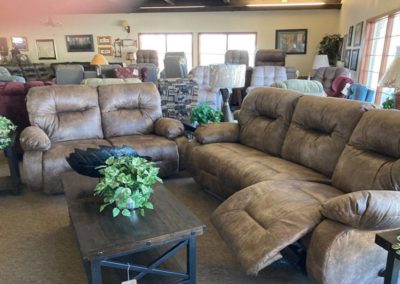 modern couch in the furniture store